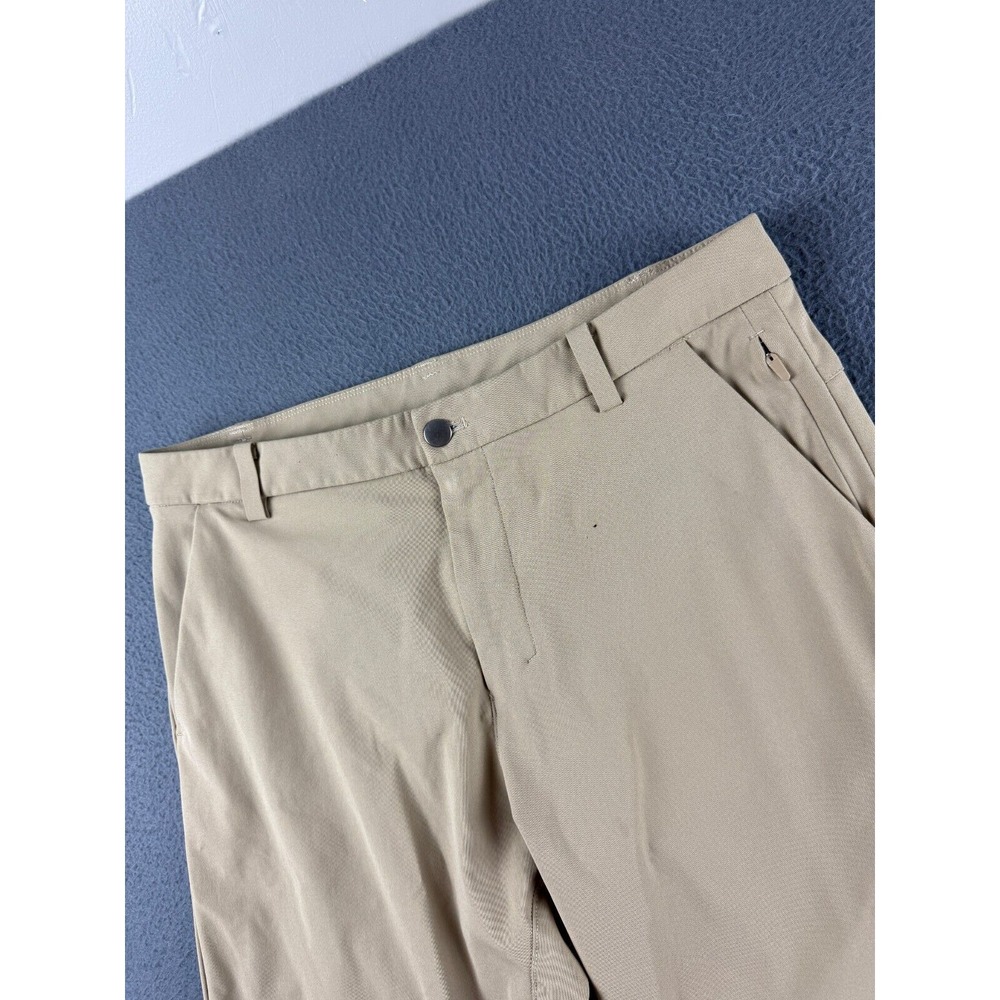 Lululemon Commission Pants‎ Men's 33x27* Beige Slim Warpstreme Solid Performance